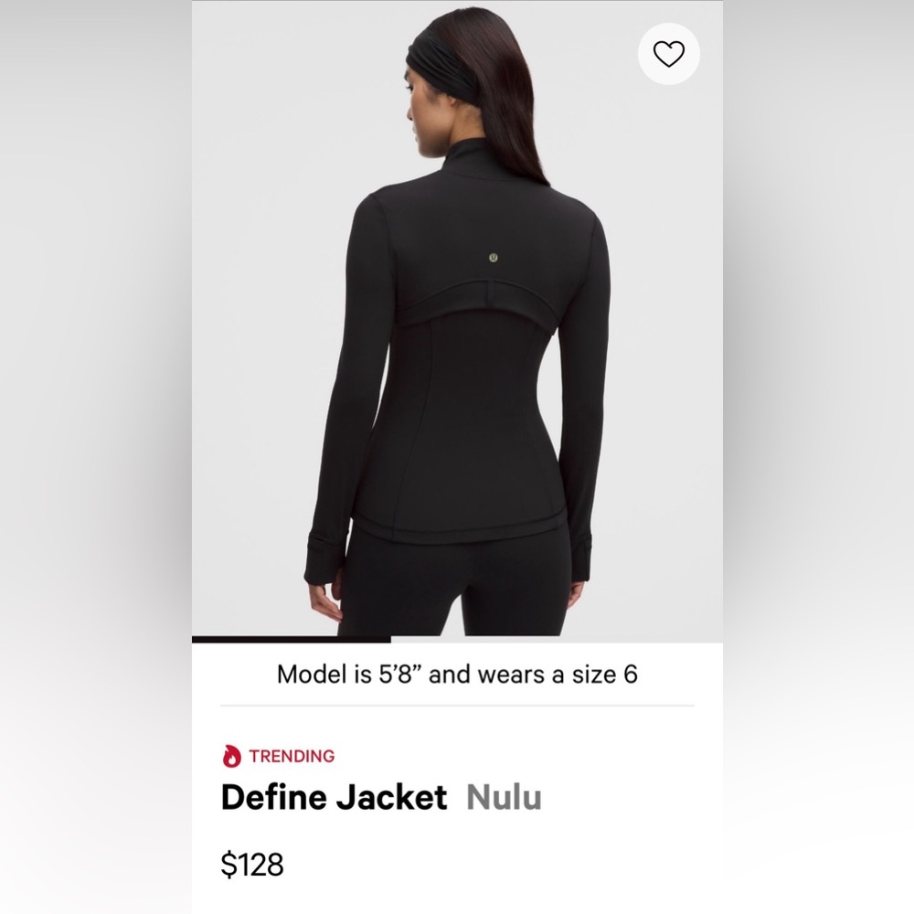 Lululemon Define Nulu Women's Black Zip-Front Performance Jacket - Size 4 - Picture 7 of 7